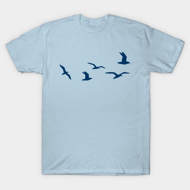 Silver Bay Flock of Seagulls T-Shirt by Silver Bay Soar